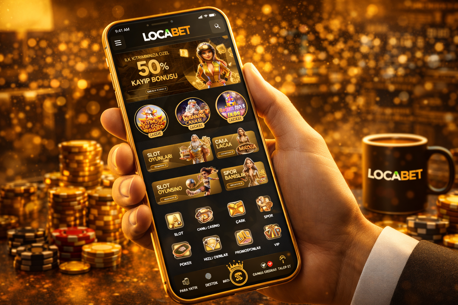 Locabet mobil kullanım PWA tarayıcı